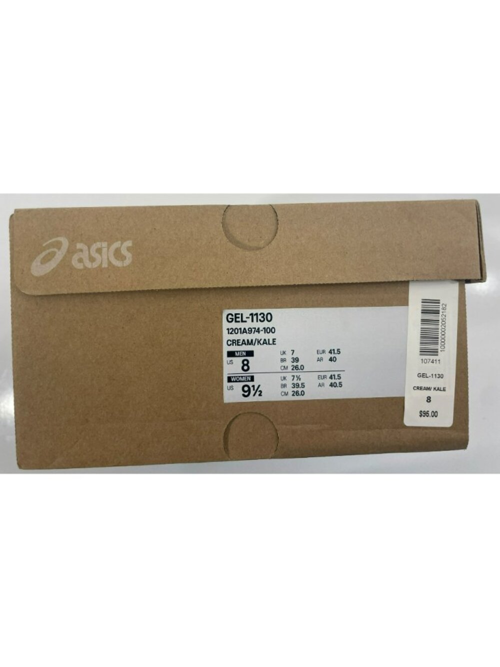Asics Gel-1130 Running Shoes Cream/Kale Unisex US Men's Sz 8 Women's Sz 9.5 NWB - Picture 6 of 11